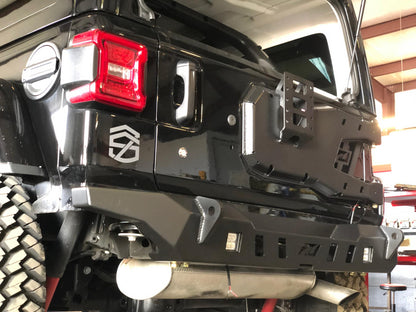 Jeep JL Rear Bumper Crusher With Light Mounts With Spare Tire Cut Out 2018-Present Wrangler JL Motobilt - MB1092