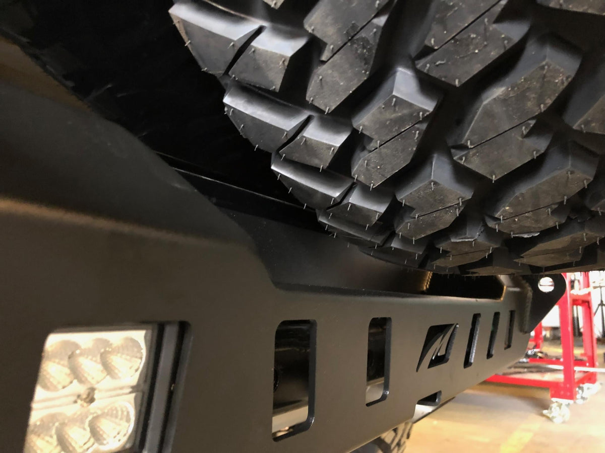 Jeep JL Rear Bumper Crusher With Light Mounts With Spare Tire Cut Out 2018-Present Wrangler JL Motobilt - MB1092