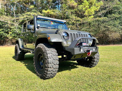 Crusher HD Front Bumper for Jeep JK/JKU with BullBar and Skidplate Motobilt - MB1209-MB1210-MB1203