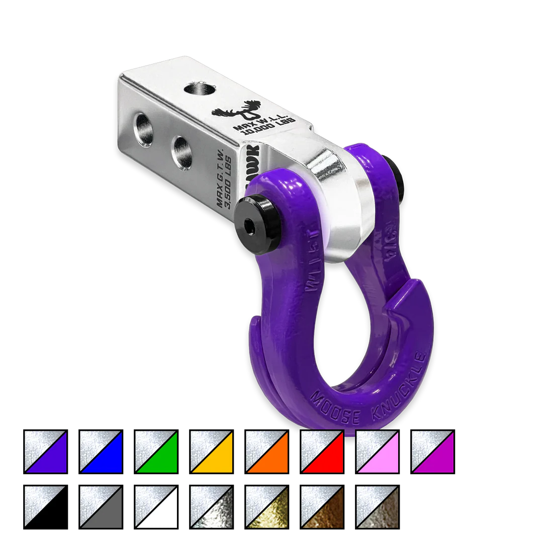 Jowl 3/4 Split Shackle and Mohawk 2.0 Receiver Combo Atomic Silver Moose Knuckle Offroad