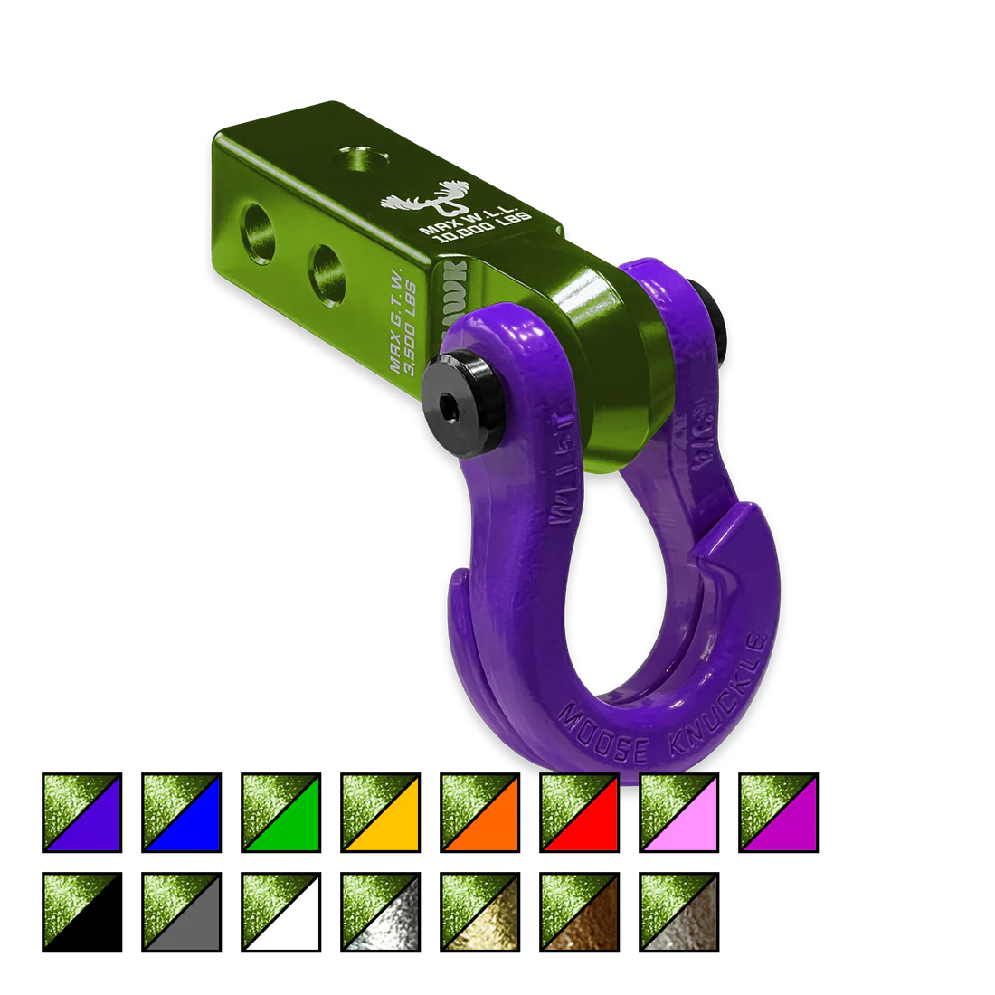 Jowl 3/4 Split Shackle and Mohawk 2.0 Receiver Combo Bean Green Moose Knuckle Offroad