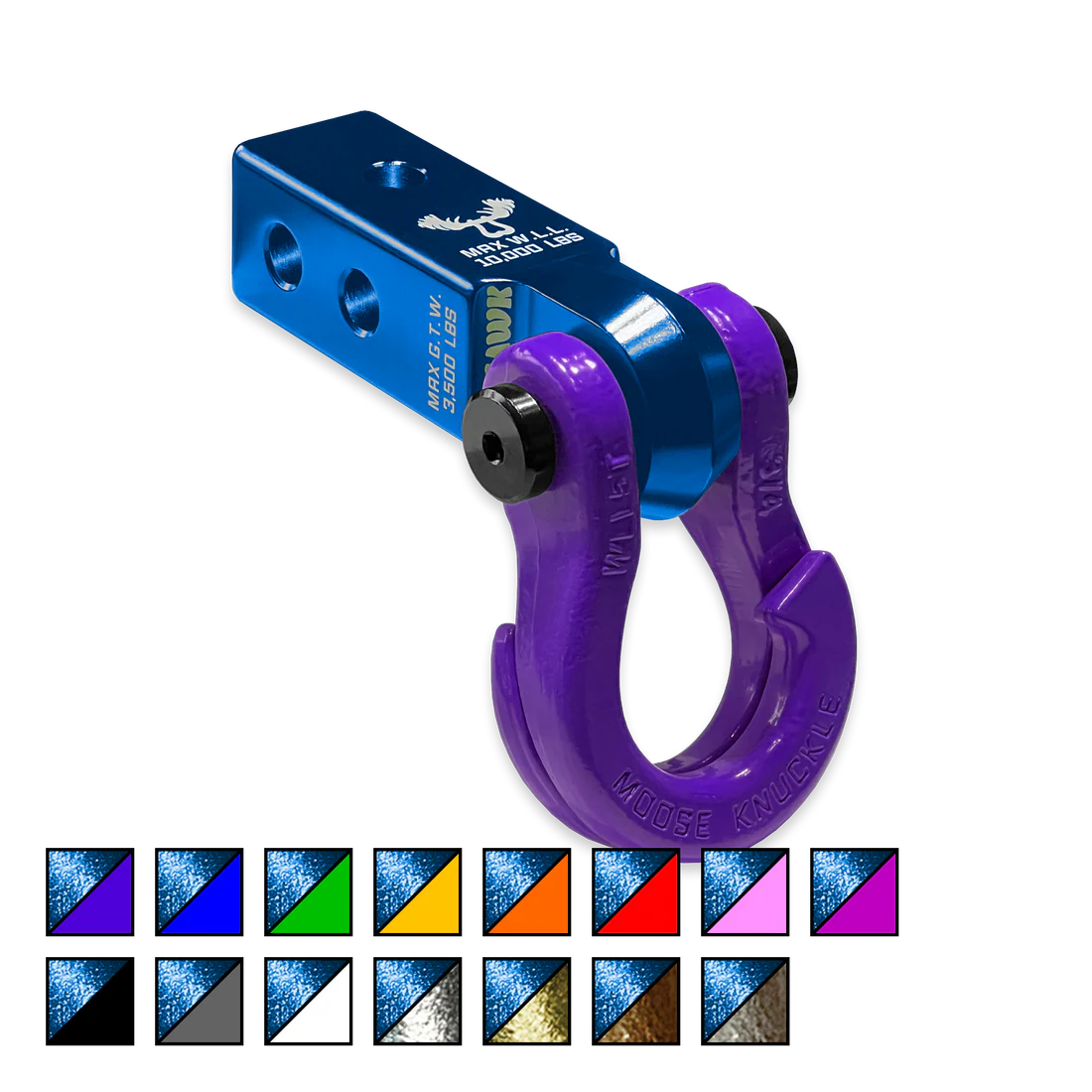 Jowl 3/4 Split Shackle and Mohawk 2.0 Receiver Combo Blue Pill Moose Knuckle Offroad