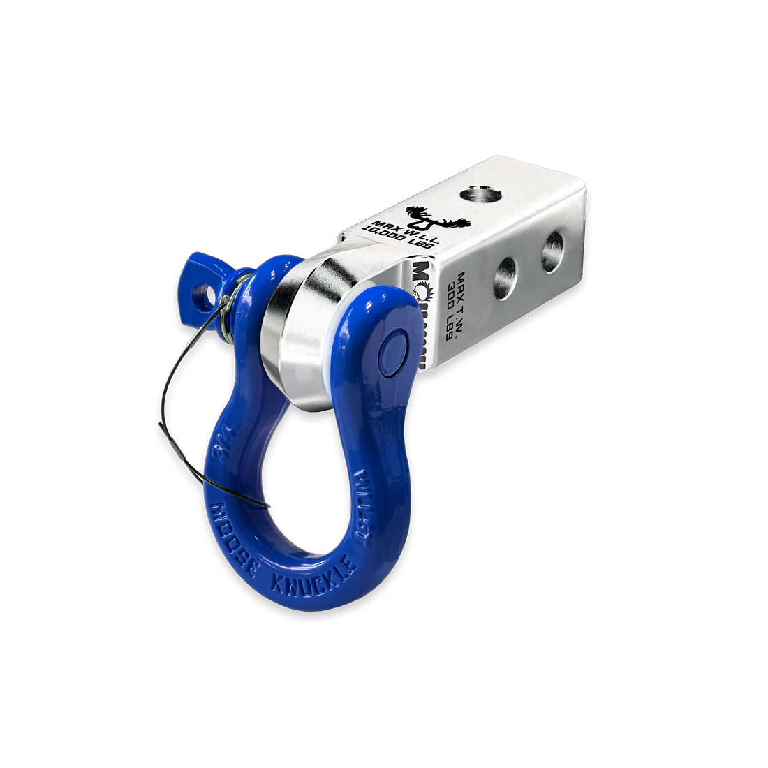 B'oh 3/4 Spin Pin Shackle and Mohawk 2.0 Receiver Combo Atomic Silver Moose Knuckle Offroad