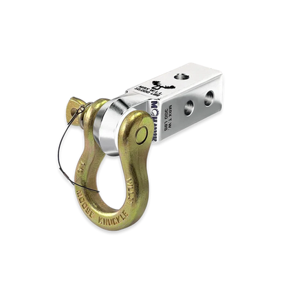 B'oh 3/4 Spin Pin Shackle and Mohawk 2.0 Receiver Combo Atomic Silver Moose Knuckle Offroad