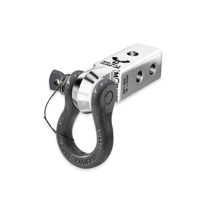 B'oh 3/4 Spin Pin Shackle and Mohawk 2.0 Receiver Combo Atomic Silver Moose Knuckle Offroad