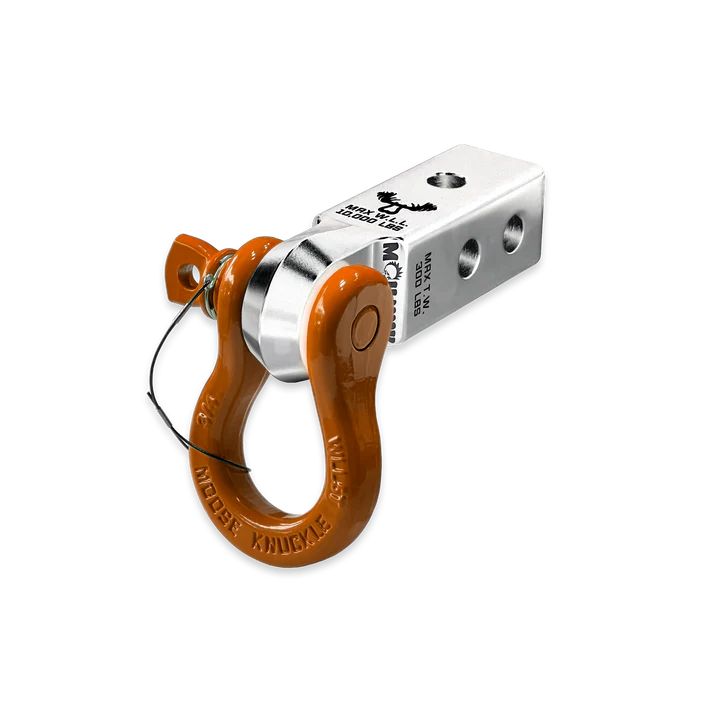 B'oh 3/4 Spin Pin Shackle and Mohawk 2.0 Receiver Combo Atomic Silver Moose Knuckle Offroad
