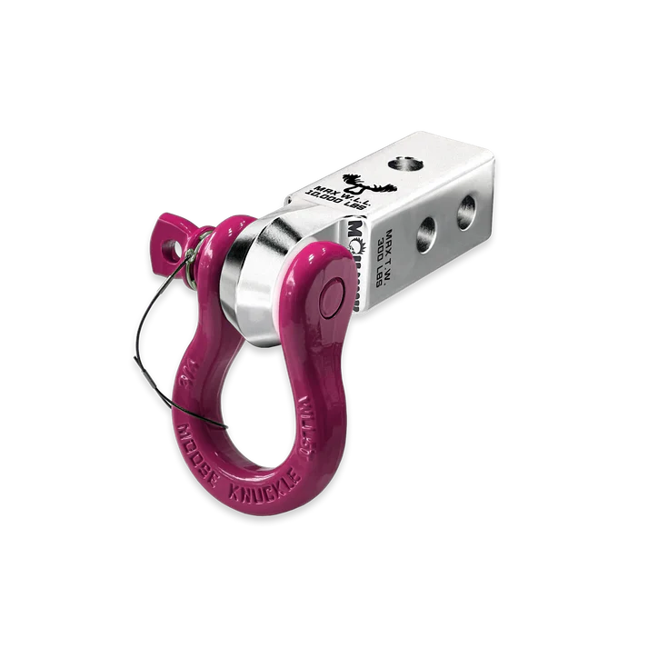 B'oh 3/4 Spin Pin Shackle and Mohawk 2.0 Receiver Combo Atomic Silver Moose Knuckle Offroad