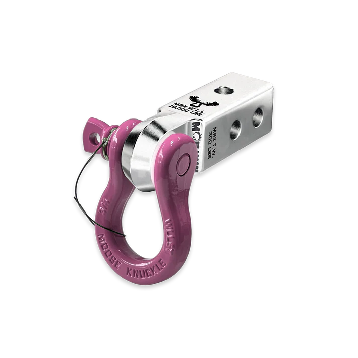 B'oh 3/4 Spin Pin Shackle and Mohawk 2.0 Receiver Combo Atomic Silver Moose Knuckle Offroad