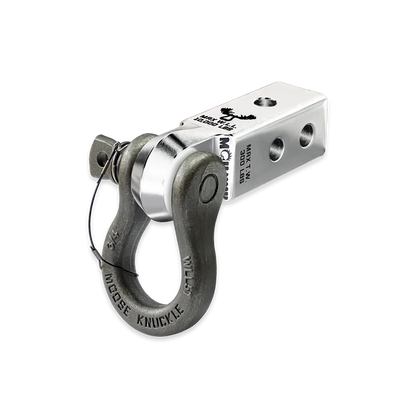 B'oh 3/4 Spin Pin Shackle and Mohawk 2.0 Receiver Combo Atomic Silver Moose Knuckle Offroad