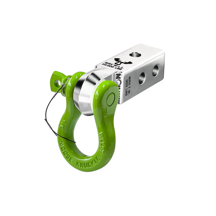 B'oh 3/4 Spin Pin Shackle and Mohawk 2.0 Receiver Combo Atomic Silver Moose Knuckle Offroad