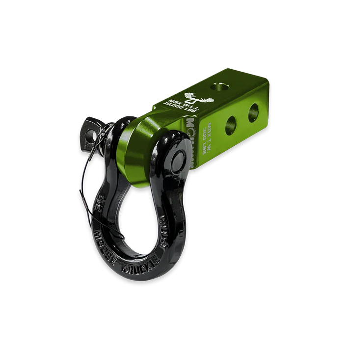 B'oh 3/4 Spin Pin Shackle and Mohawk 2.0 Receiver Combo Bean Green Moose Knuckle Offroad