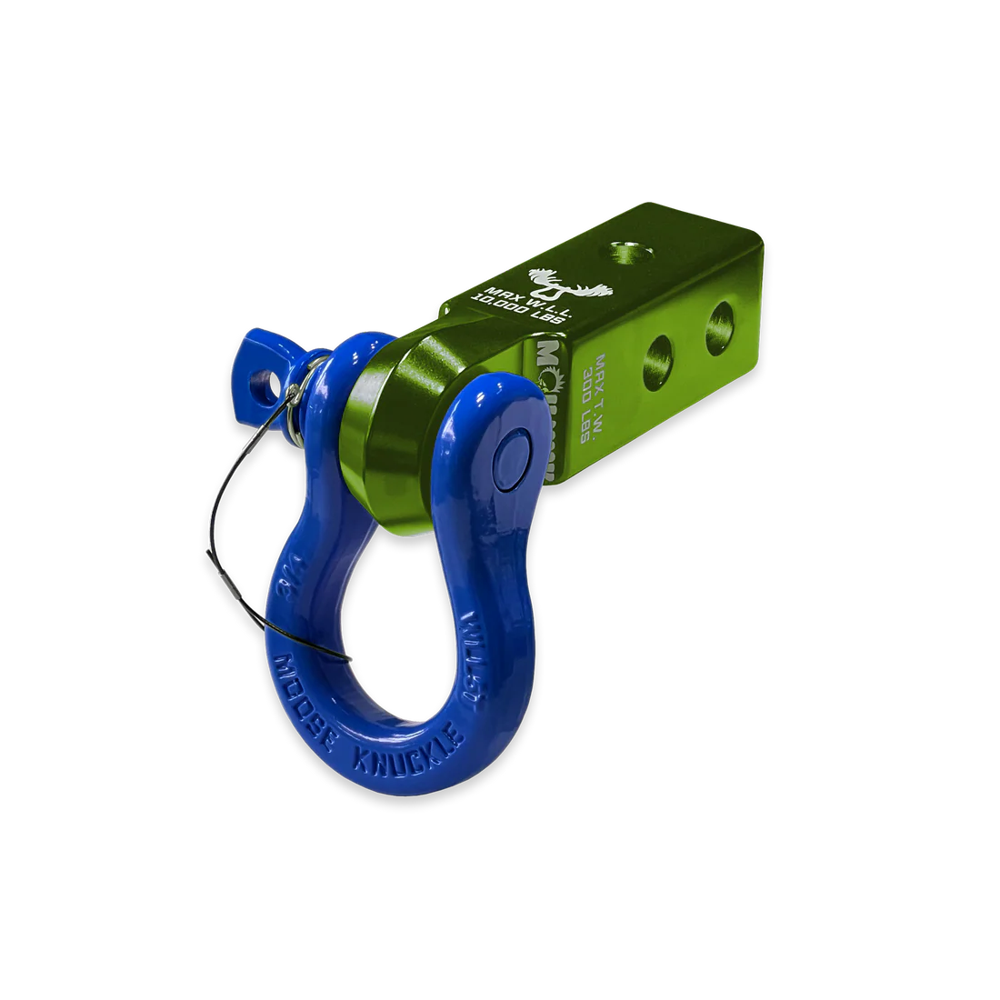 B'oh 3/4 Spin Pin Shackle and Mohawk 2.0 Receiver Combo Bean Green Moose Knuckle Offroad