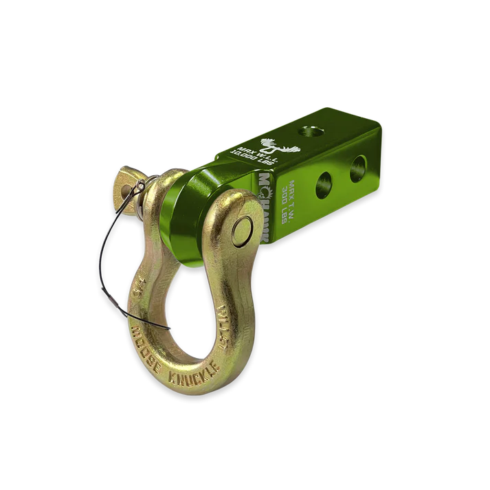 B'oh 3/4 Spin Pin Shackle and Mohawk 2.0 Receiver Combo Bean Green Moose Knuckle Offroad