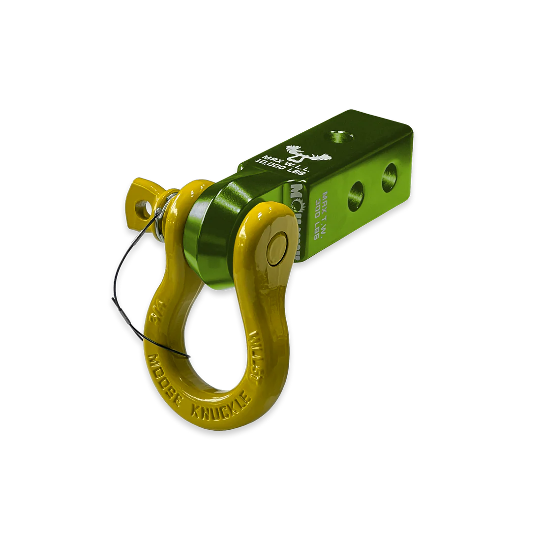 B'oh 3/4 Spin Pin Shackle and Mohawk 2.0 Receiver Combo Bean Green Moose Knuckle Offroad