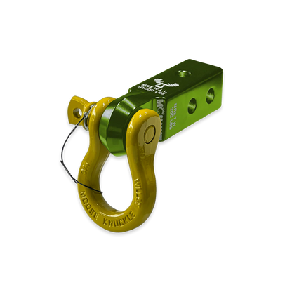 B'oh 3/4 Spin Pin Shackle and Mohawk 2.0 Receiver Combo Bean Green Moose Knuckle Offroad