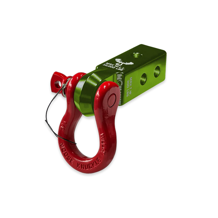 B'oh 3/4 Spin Pin Shackle and Mohawk 2.0 Receiver Combo Bean Green Moose Knuckle Offroad