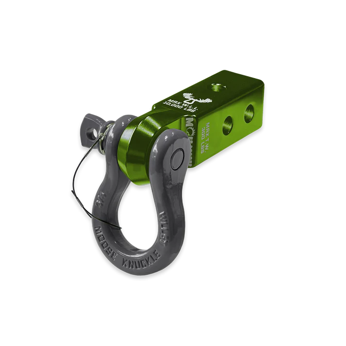 B'oh 3/4 Spin Pin Shackle and Mohawk 2.0 Receiver Combo Bean Green Moose Knuckle Offroad