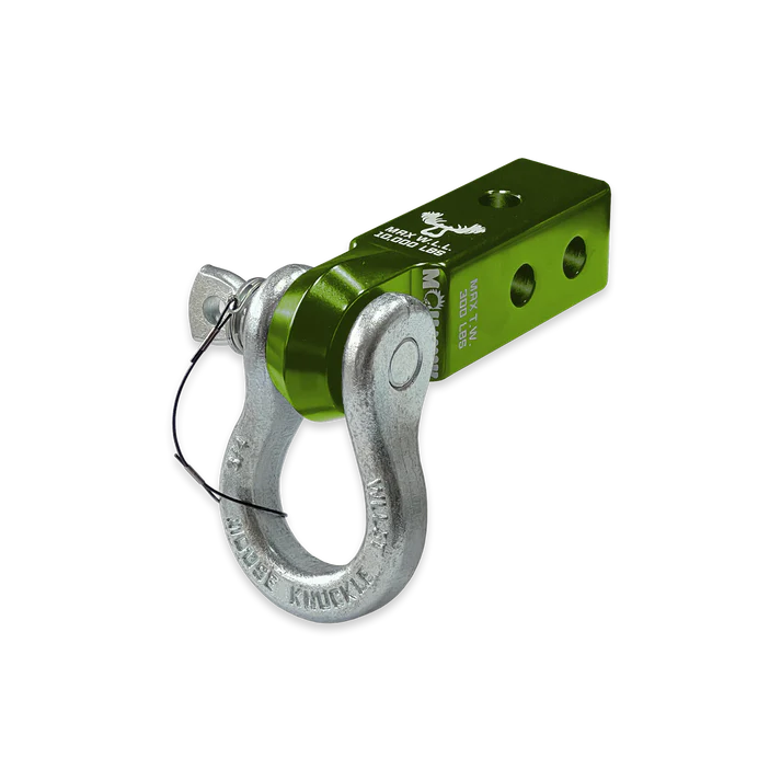 B'oh 3/4 Spin Pin Shackle and Mohawk 2.0 Receiver Combo Bean Green Moose Knuckle Offroad