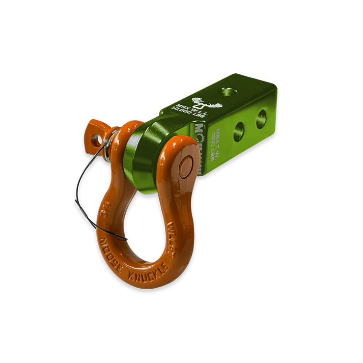 B'oh 3/4 Spin Pin Shackle and Mohawk 2.0 Receiver Combo Bean Green Moose Knuckle Offroad