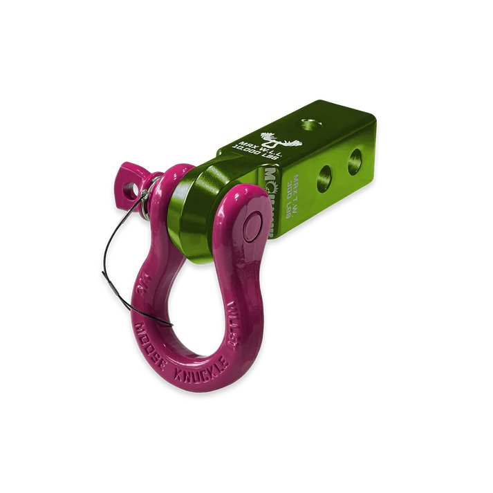 B'oh 3/4 Spin Pin Shackle and Mohawk 2.0 Receiver Combo Bean Green Moose Knuckle Offroad