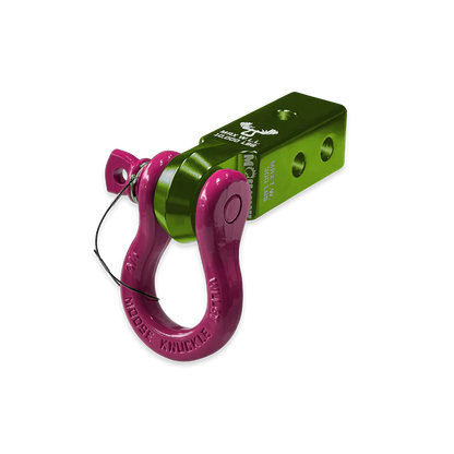 B'oh 3/4 Spin Pin Shackle and Mohawk 2.0 Receiver Combo Bean Green Moose Knuckle Offroad