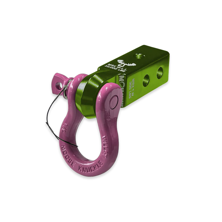 B'oh 3/4 Spin Pin Shackle and Mohawk 2.0 Receiver Combo Bean Green Moose Knuckle Offroad