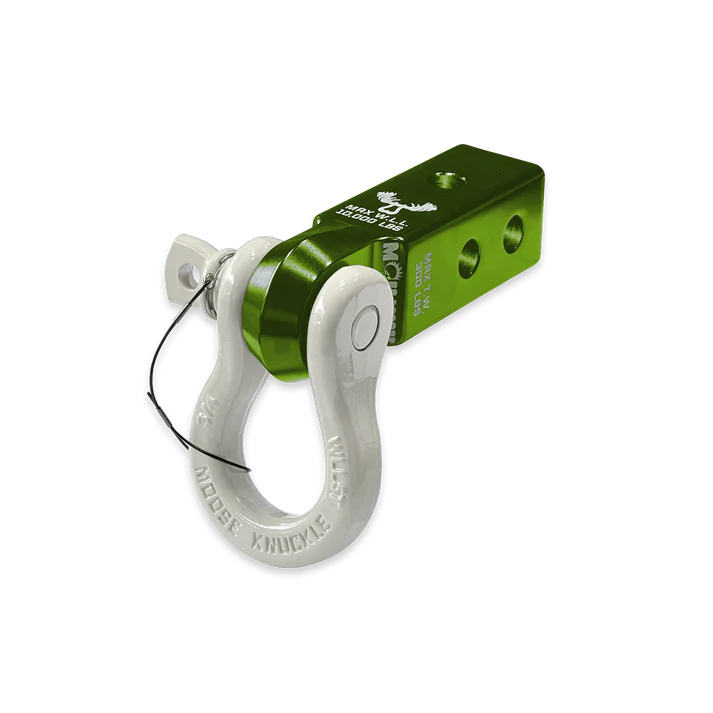 B'oh 3/4 Spin Pin Shackle and Mohawk 2.0 Receiver Combo Bean Green Moose Knuckle Offroad