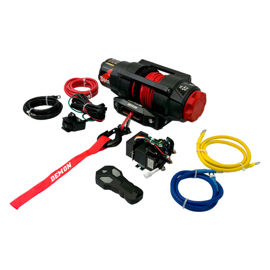 Universal ATV/UTV Winch 3500 Lbs Compatible with 4.87 Inch Mounting Bolt Pattern