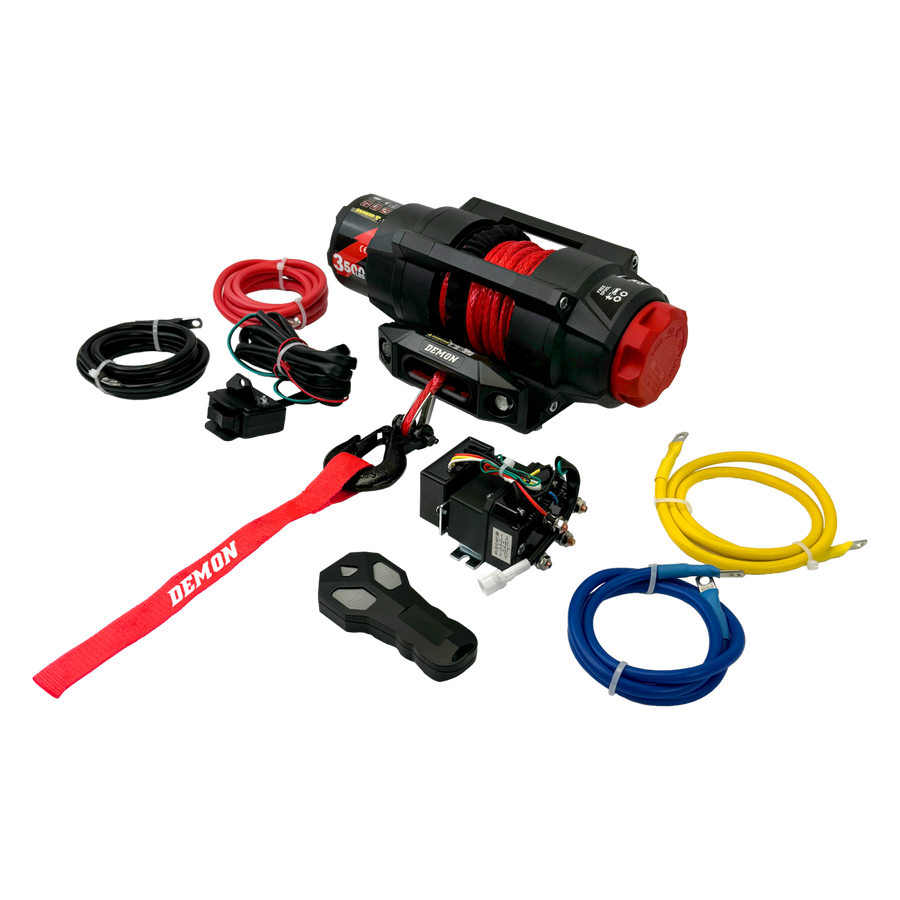 Universal ATV/UTV Winch 3500 Lbs Compatible with 4.87 Inch Mounting Bolt Pattern