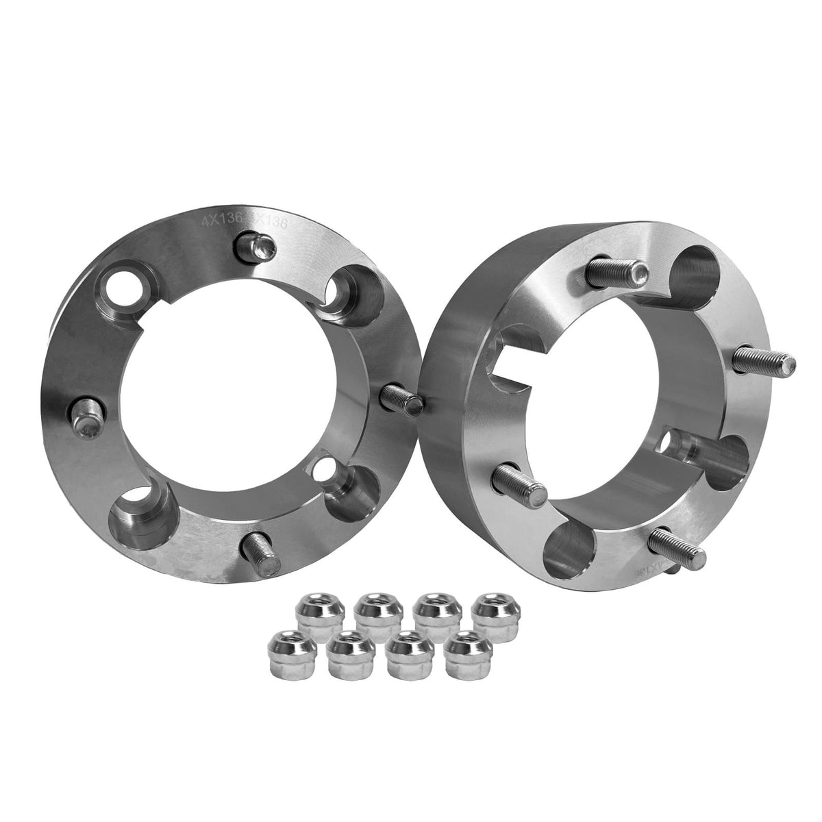 Rugged Wheels Spacers OE Replacement Front Rear 4 x136 mm Thread M12 x 1.5 Thickness 2 Inch Each Bolt Pattern 4 x136 mm Thread M12 x 1.5 Thickness 2 Inch 16-22 Honda/Can-Am