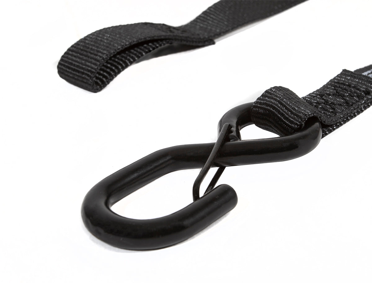 1.25 Inch x 12' Sliding Ratchet Tie Down 2 Pack Bullring