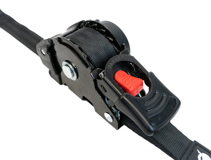 1 Inch x 10' Retractable Ratchet Tie Down 2 Pack Bullring