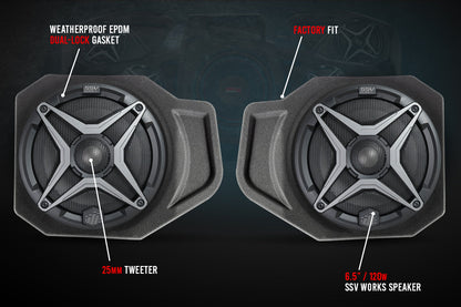 SSV Works 5-Speaker Audio System for 2018-2024 Polaris Ranger XP 1000 with Ride Command