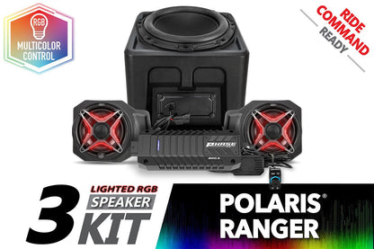 SSV Works V-Spec 3-Speaker Audio System for 2018-2024 Polaris Ranger XP 1000 with Ride Command
