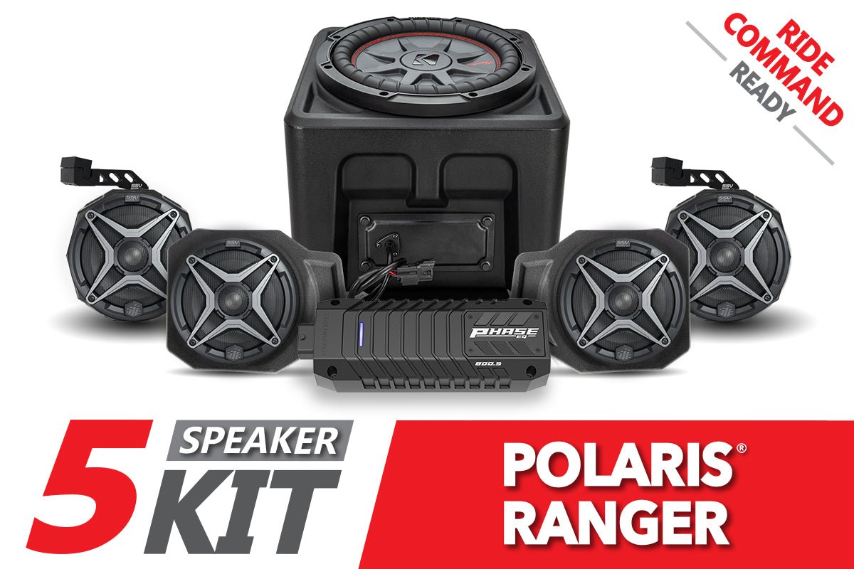 SSV Works 5-Speaker Audio System for 2018-2024 Polaris Ranger XP 1000 with Ride Command