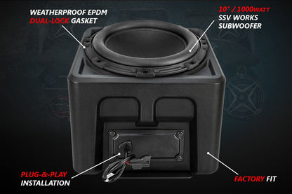 SSV Works 10in Subwoofer for 2018-2024 Polaris Ranger XP 1000 with Ride Command