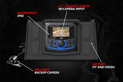 SSV Works V-Spec 5-Speaker Plug-&-Play Kit with Kenwood MR300BT for 2014-2023 Polaris RZR