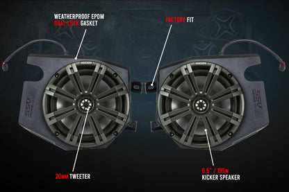 SSV Works 6.5" Front-Kick Speaker Pods for 2014-2023 Polaris RZR
