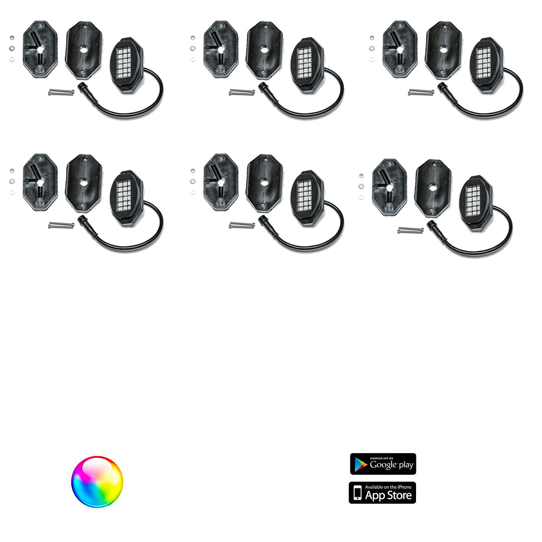 187 Style Rock Lights w/ Control Harness