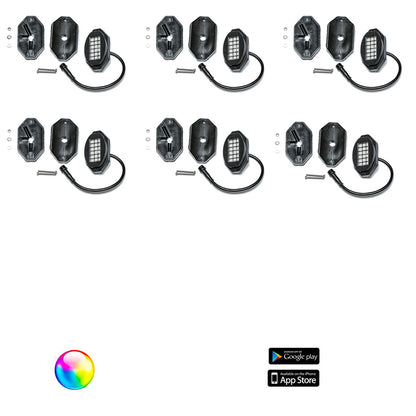 187 Style Rock Lights w/ Control Harness