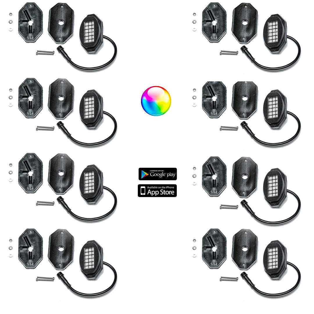 187 Style Rock Lights w/ Control Harness
