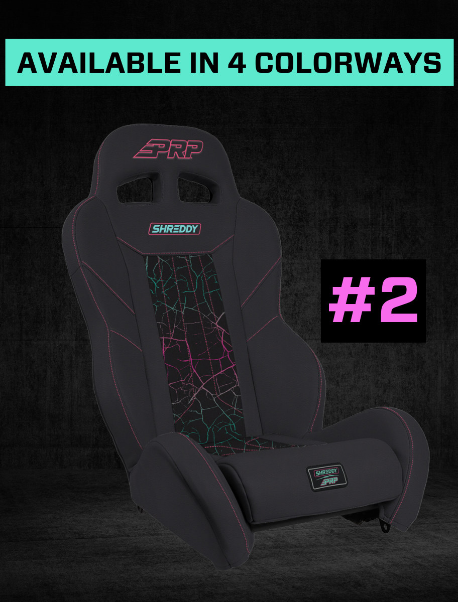 Shreddy Edition XCR Suspension Seat Cracked Black PRP Seats
