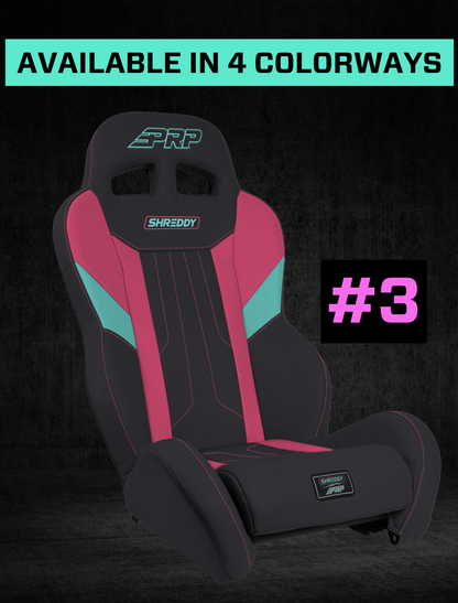 Shreddy Edition XCR Suspension Seat Cracked Black PRP Seats