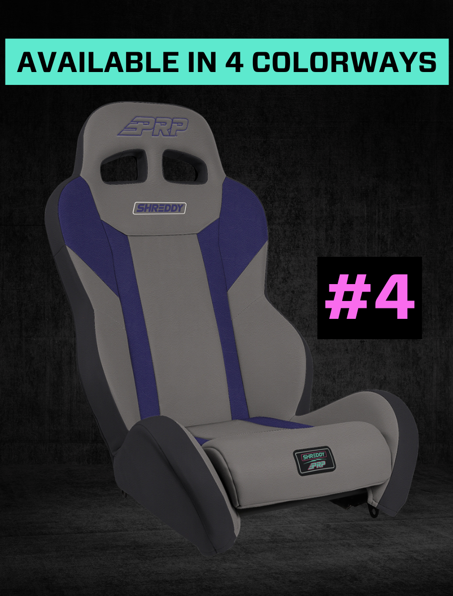 Shreddy Edition XCR Suspension Seat Cracked Black PRP Seats