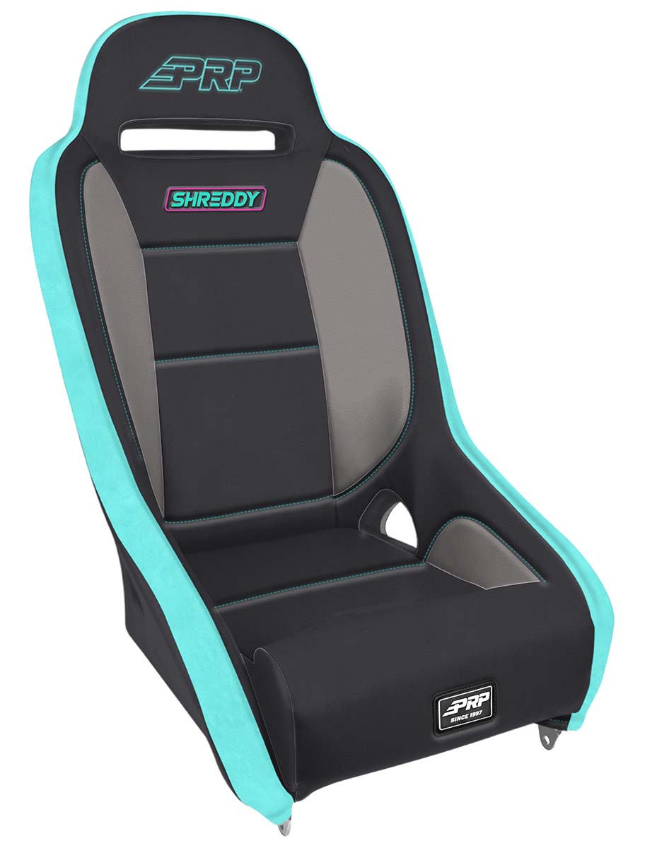 Shreddy Comp Elite Suspension Seat - Black and Teal