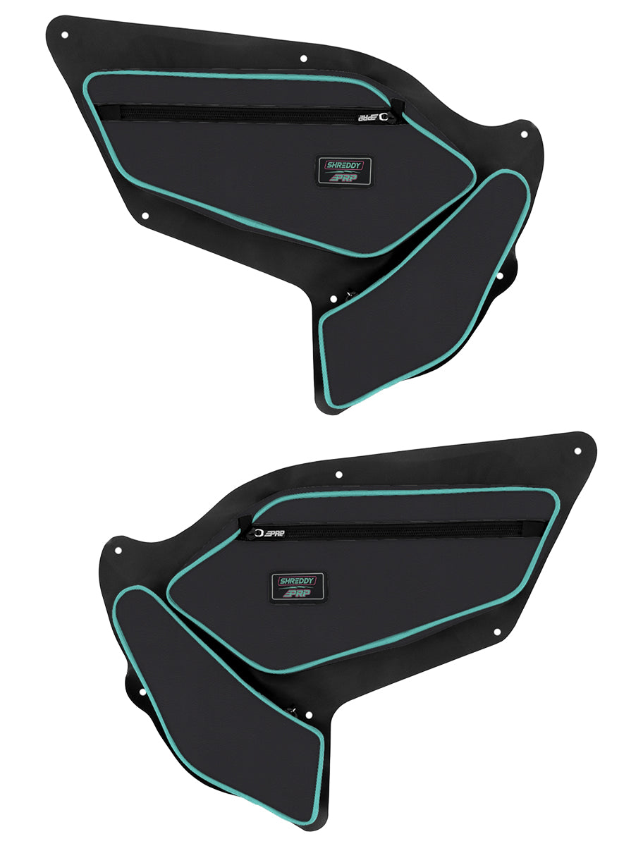 PRP Shreddy Front Door Bags with Knee Pad for Polaris RZR PRO XP PRO R Turbo R Pair PRP Seats
