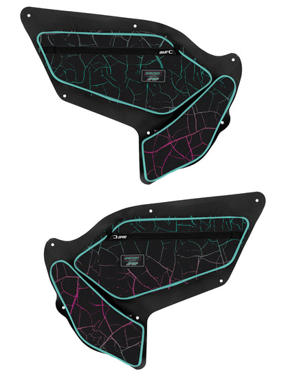 PRP Shreddy Front Door Bags with Knee Pad for Polaris RZR PRO XP PRO R Turbo R Pair PRP Seats