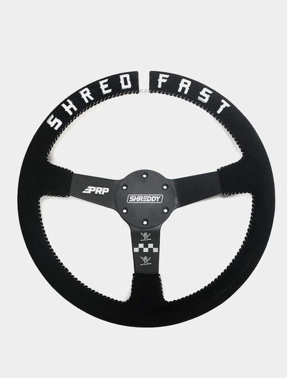 PRP X Shreddy Shred Fast Steering Wheel 13 Inch Diameter Black and White Deep Dish PRP Seats