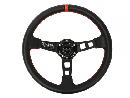 Deep Dish Leather Steering Wheel 13 Inch Diameter PRP Seats