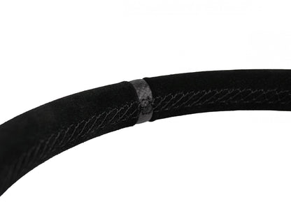 Deep Dish Suede Steering Wheel 13 Inch Diameter Black PRP Seats